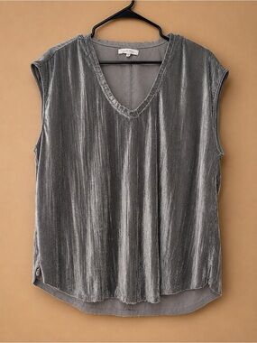 Dear John Silver Washed Velvet V-Neck Tank